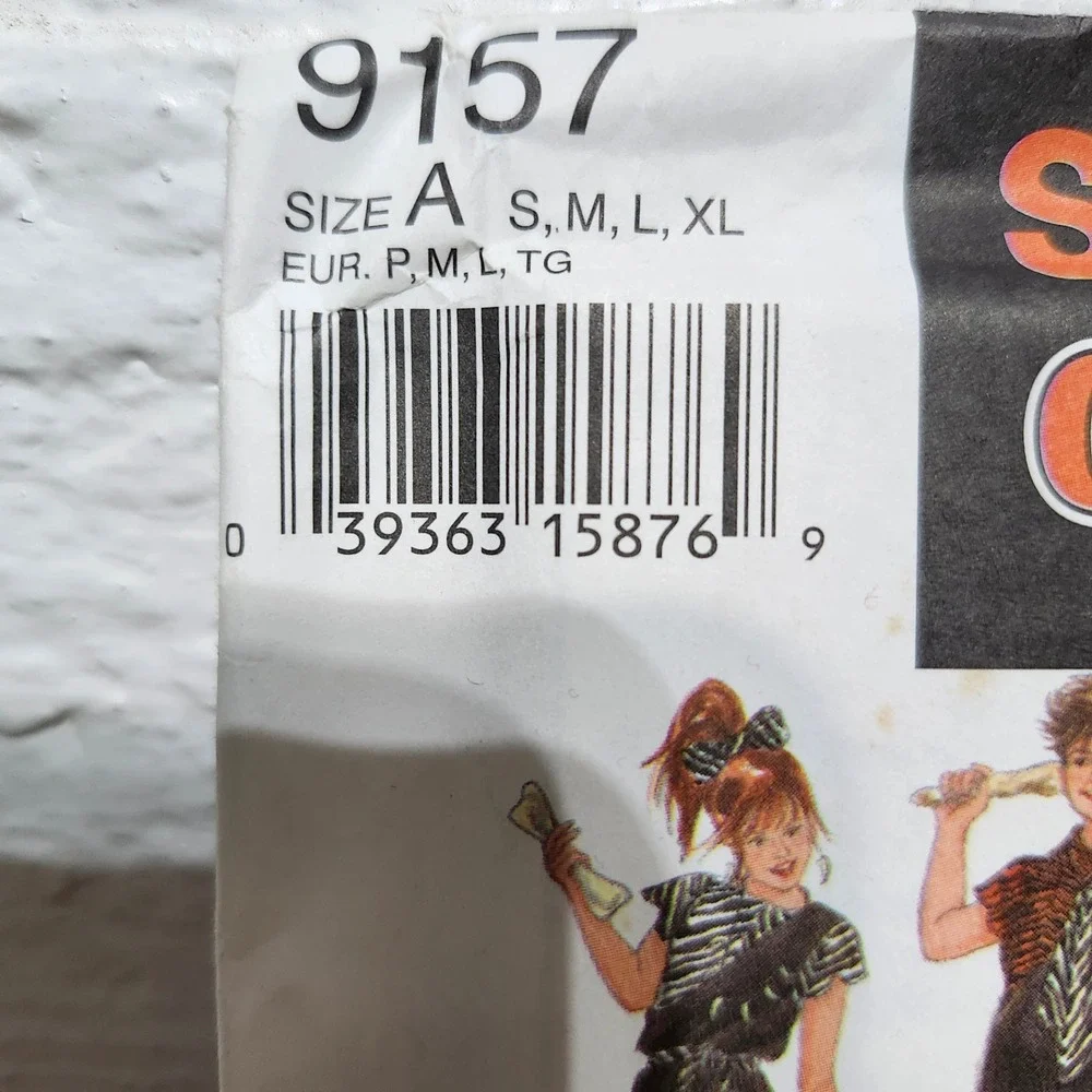 Simplicity 9158 & 9157 Halloween Costume Sewing Pattern Viking Caveman‎ Size A